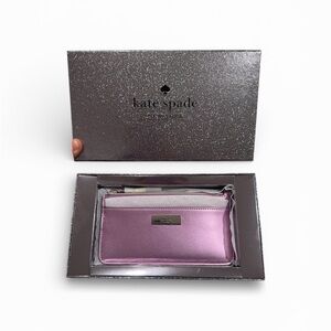 Kate Spade Kenzie Boxed Large Slim Cardholder in Quartz Pink -NWT NEW IN BOX